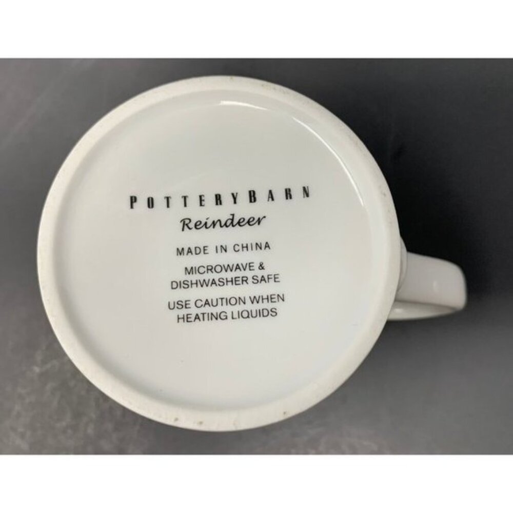 POTTERY BARN SANTA'S HIP REINDEER CUPID Coffee Tea Mug Cup 12 oz Christmas - Picture 7 of 7